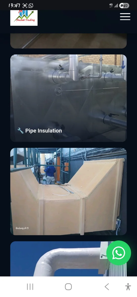 Pipe insulation work